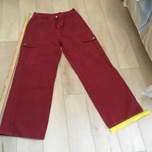 Classic Burgundy Cargo Pants